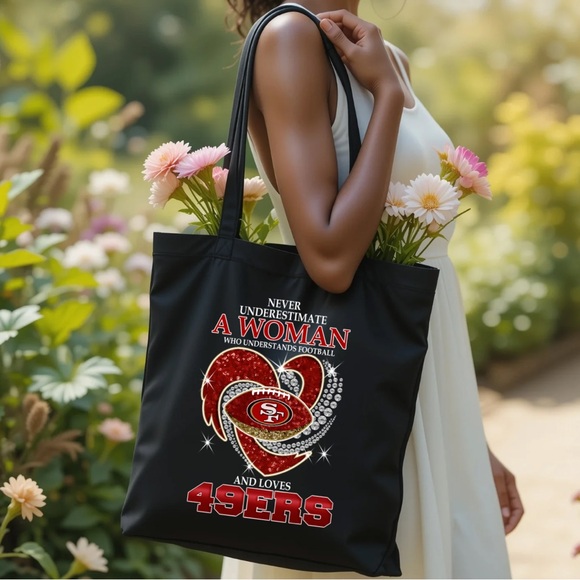 49ers Black Tote Bag - Picture 1 of 1